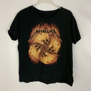 Metallica Distressed Band Tee T-Shirt Size L Or XL